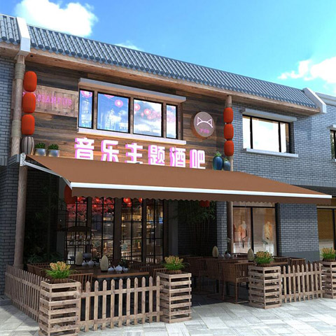 伸縮遮陽篷，夏季店鋪室內(nèi)減溫好選擇